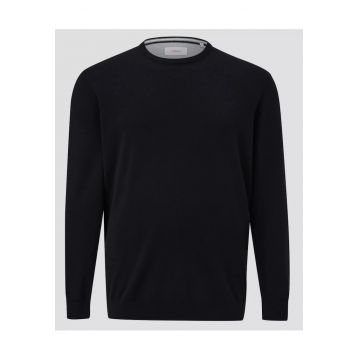 Big Sizes Pulover barbati big sizes - cu decolteu la baza gatului - Negru -