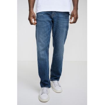 Blugi slim fit Troy Bo - Albastru melange