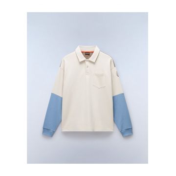 Bluza cu guler polo si cu model colorblock Berm -