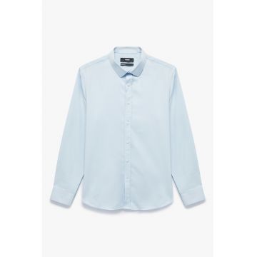Camasa slim-fit cu guler clasic - Albastru pal