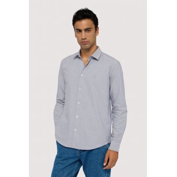 Camasa uni de bumbac - Gri deschis