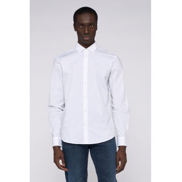 Camasa uni regular fit - Alb optic