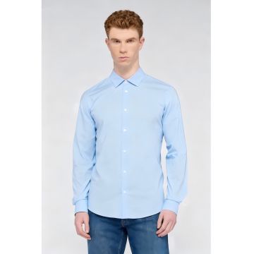 Camasa uni regular fit - Albastru pastel