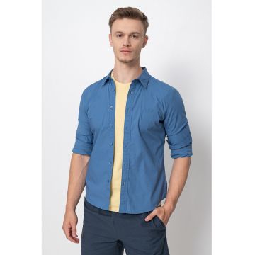 Camasa uni slim fit - Albastru petrol