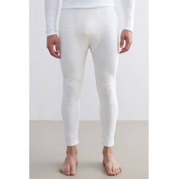 Colanti termici cu croiala regular fit - Alb