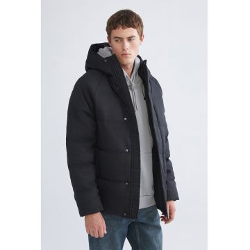 Geaca cu vatelina si buzunare laterale - Gri inchis