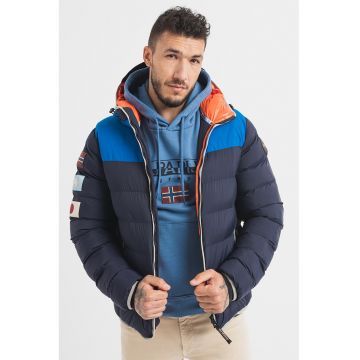 Geaca cu vatelina si gluga Shackleton - Albastru ultramarin/Albastru royal