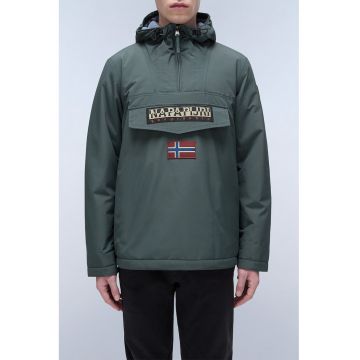 Geaca impermeabila cu gluga - fara inchidere Rainforest - Gri carbune