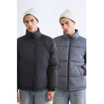 Geaca reversibila si matlasata - Negru stins