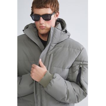 Geaca scurta cu buzunare multiple - Gri