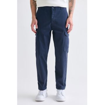 Pantaloni cargo uni - Bleumarin