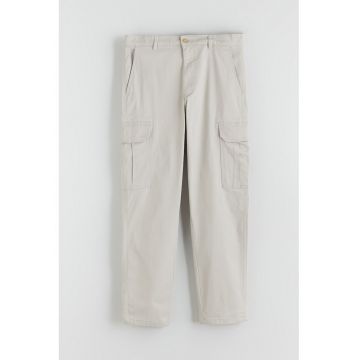 Pantaloni cargo uni - Maro nisip