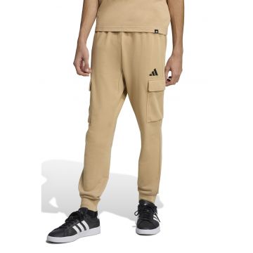 Pantaloni de trening cargo Feelcozy - Negru/Maro camel