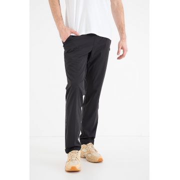 Pantaloni de trening cu croiala regular-fit si slituri laterale cu fermoar Active Move - Negru