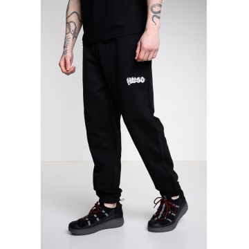 Pantaloni de trening cu snur de ajustare si buzunare - Negru