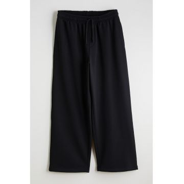 Pantaloni de trening relaxed fit cu snur - Negru