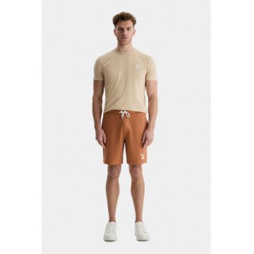 Pantaloni de trening scurti cu buzunare laterale Fowler - Maro camel