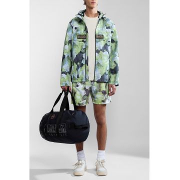 Pantaloni scurti de baie cu snur in talie V-Inuvik - Gri inchis/Verde fistic