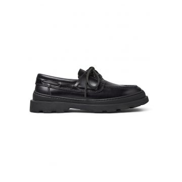 Pantofi boat de piele - Negru
