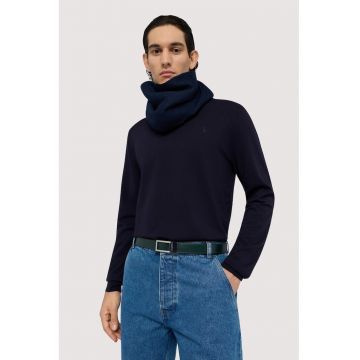 Pulover cu decolteu la baza gatului - Albastru ultramarin