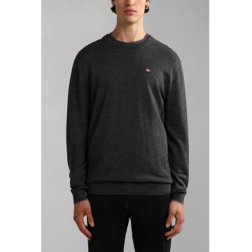 Pulover tricotat fin din lana Damavand - Gri antracit