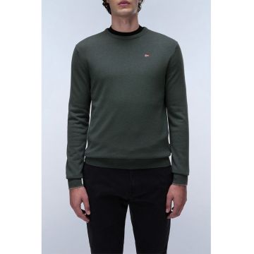 Pulover tricotat fin din lana Damavand - Verde