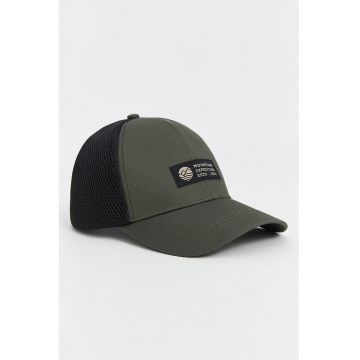 Sapca din bumbac cu aplicatie - Verde inchis