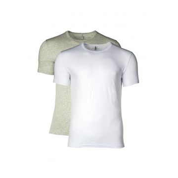 Set de tricouri de casa cu decolteu la baza gatului - 2 piese