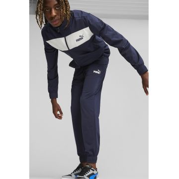 Trening cu buzunare laterale - Alb/Bleumarin