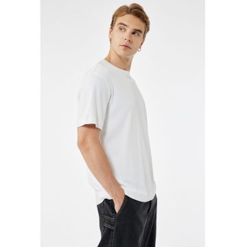 Tricou regular fit de bumbac - Alb