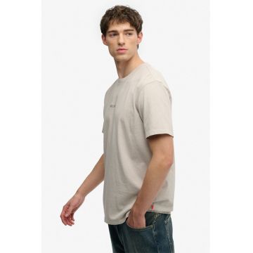 Tricou uni cu decolteu la baza gatului - Grej