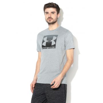 Tricou cu imprimeu logo pentru fitness Boxed