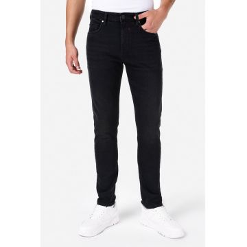 Blugi skinny cu talie medie - Negru