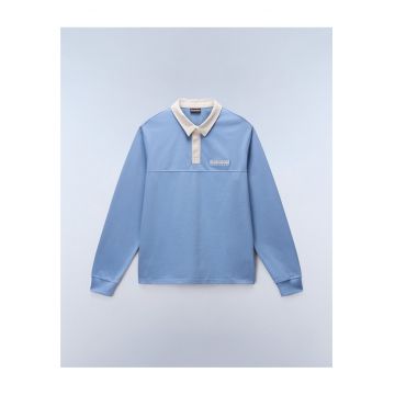 Bluza cu guler polo Mont Jersey - Albastru prafuit