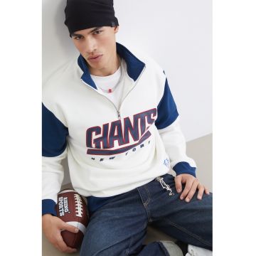 Bluza de trening cu imprimeu New York Giants - Alb murdar/Bleumarin