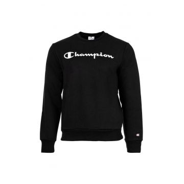 Bluza de trening regular fit cu logo pe piept - Negru