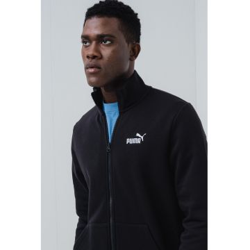 Bluza de trening slim fit cu logo brodat - Negru stins