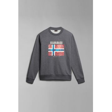 Bluza sport din amestec de bumbac cu logo B-Guiro - Gri inchis melange