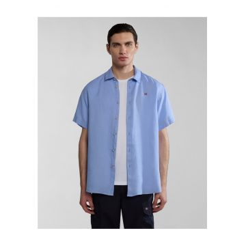 Camasa din in cu maneca scurta