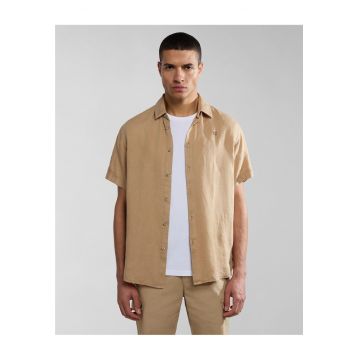 Camasa din in cu maneca scurta - uni -