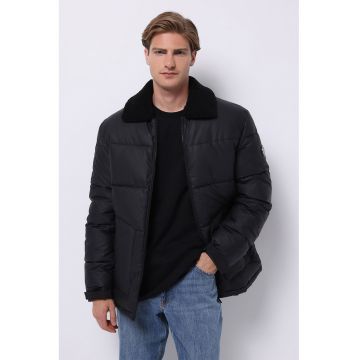 Geaca cu vatelina si buzunare laterale - Negru