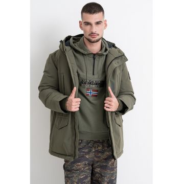 Geaca cu vatelina si gluga Cornier - Kaki