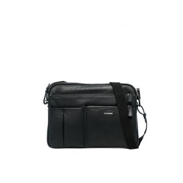 Geanta crossbody din piele Torino Nova - Negru