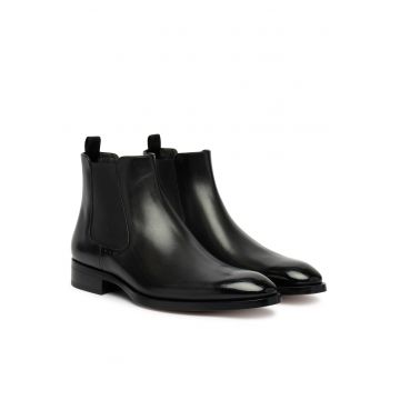 Ghete barbati  cizme Chelsea - piele naturala - culoare negru -