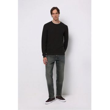 Pantaloni barbati -  Loose Straight Fit - bumbac - albastru - Negru