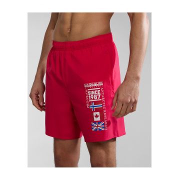 Pantaloni de baie cu imprimeu logo Sahtu