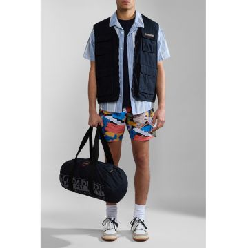 Pantaloni scurti de baie cu snur in talie V-Inuvik - Multicolor