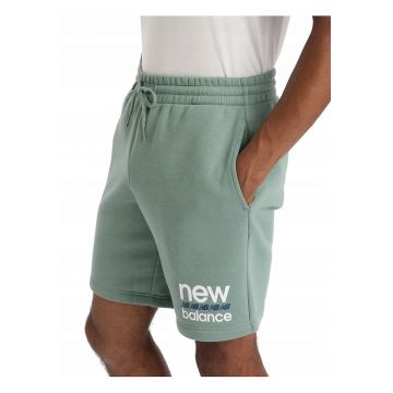 Pantaloni scurti uni - cu imprimeu logo - Verde