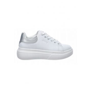 Pantofi din piele ecologica cu talpa wedge