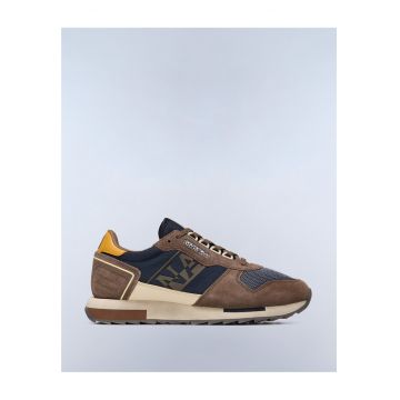 Pantofi sport cu insertii din piele intoarsa Virtus - Maro/Bleumarin